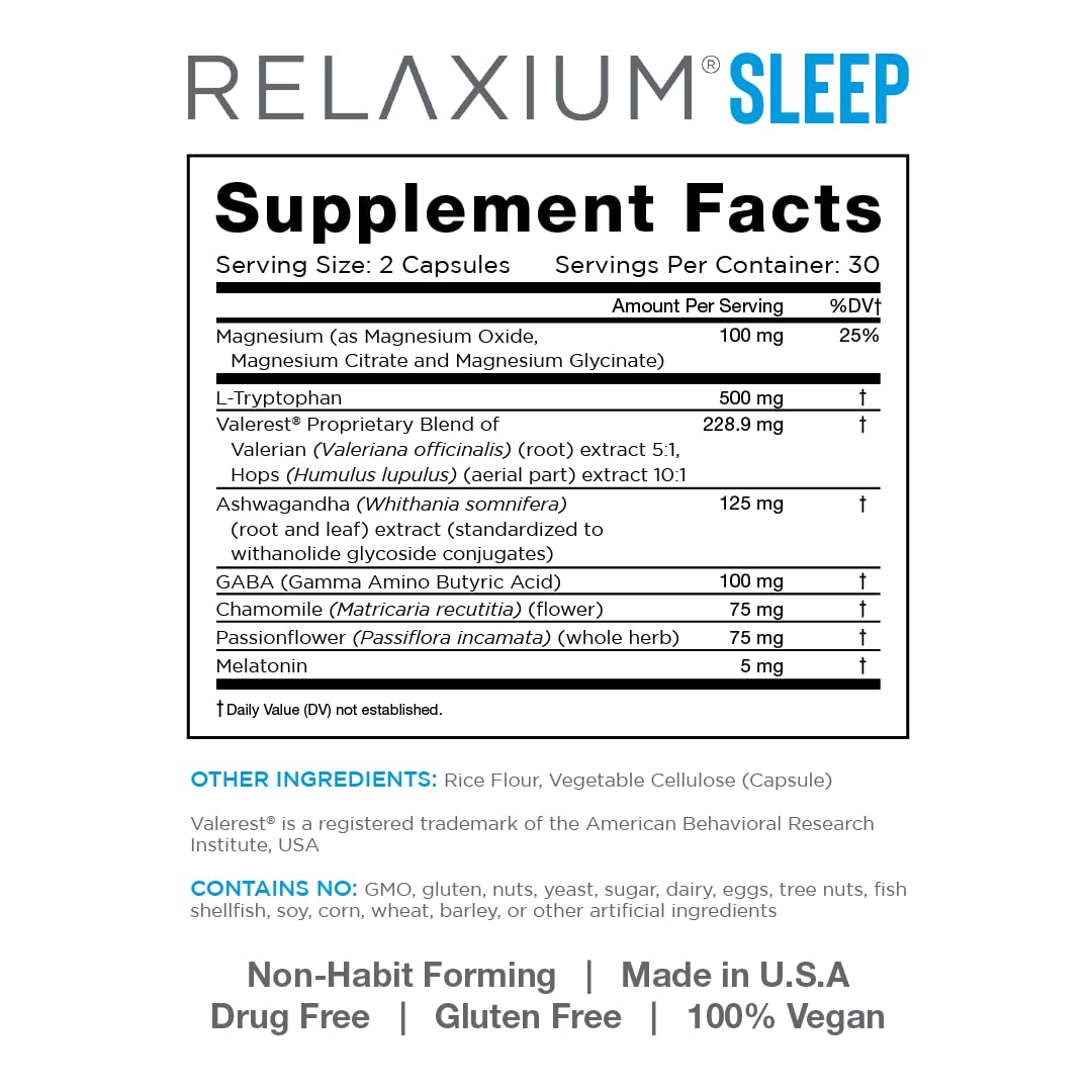 Relaxium Sleep Aid, 30-Day Supply, Dietary Supplement for Better Sleep Relaxium buy supplements canada