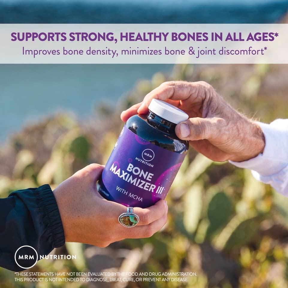 MRM Nutrition Bone Maximizer® III | with MCHA + Vitamin D3 + Vitamin K2 | Bone Health | High Potency | Key Vitamins and Minerals for Bones | 50 Servings MRM buy supplements canada