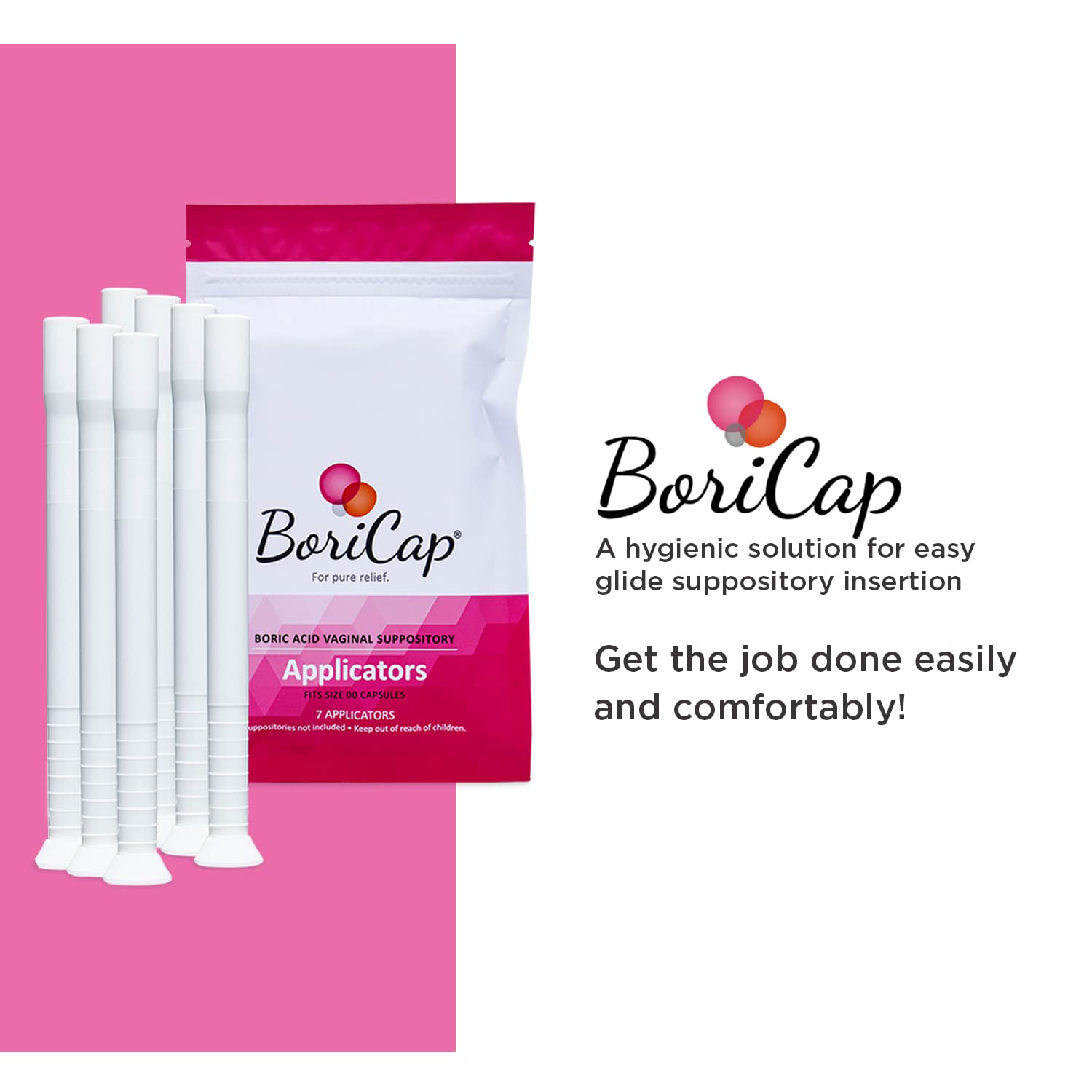 BoriCap Boric Acid Vaginal Suppository Applicators, 7 Applicators - Hygienic Solution BoriCap buy supplements canada