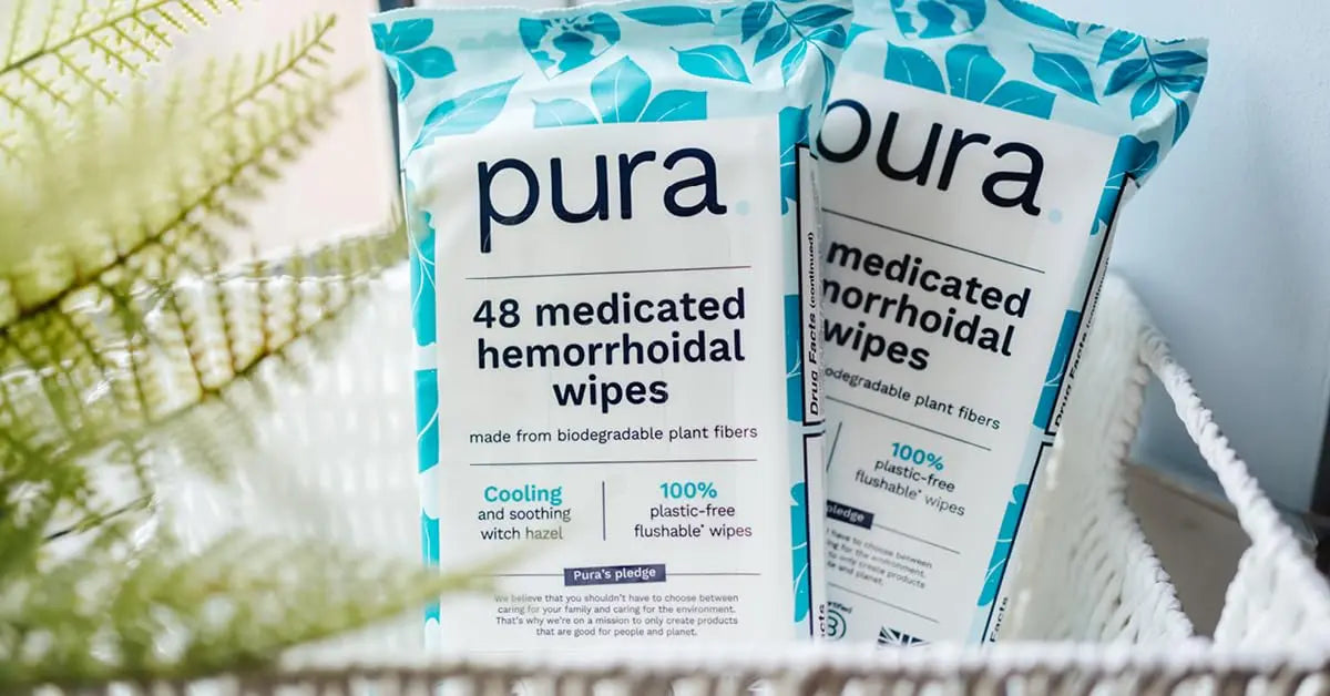 Pura Flushable Hemorrhoid Wipes XL, 48 Count, Medicated with Cooling Witch Hazel, Aloe & Coconut Oil, Fast Relief, Fragrance-Free, 100% Plastic-Free Pura buy supplements canada