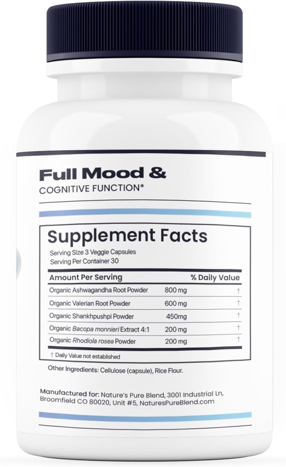Nature's Pure Blend Ashwagandha Supplements – Organic Ashwagandha Root & Extract for Women and Men – Stress Relief, Sleep, and Mood Support – Athletic Performance & Focus Support – 60 Vegan Capsules Nature's Pure Blend buy supplements canada