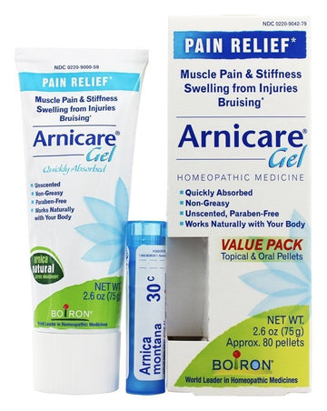 Boiron Arnicare Gel 2.6 oz with Arnica Montana Pellets 80 ct Bluetube Boiron buy supplements canada
