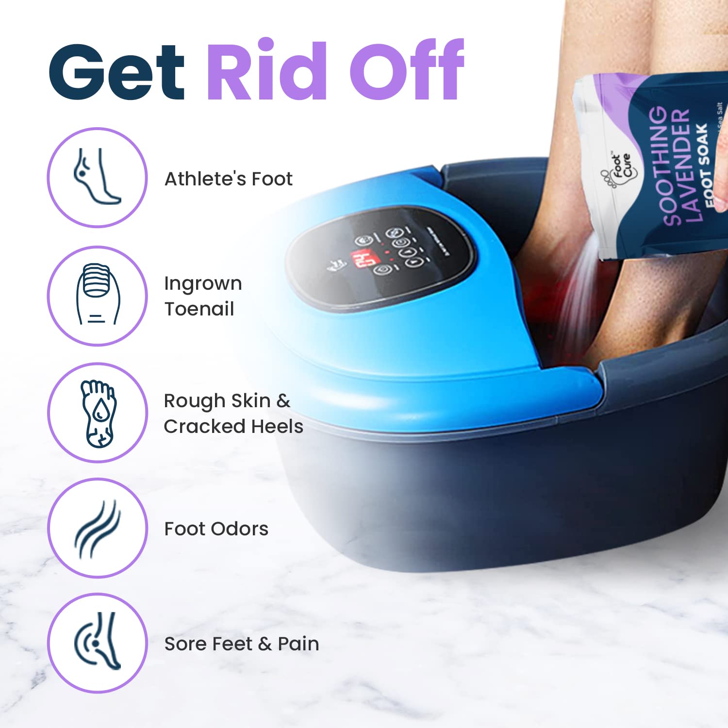 Soothing Lavender Foot Soak with Epsom Salt - Best Toenail Treatment, & Softens Calluses FOOT CURE buy supplements canada