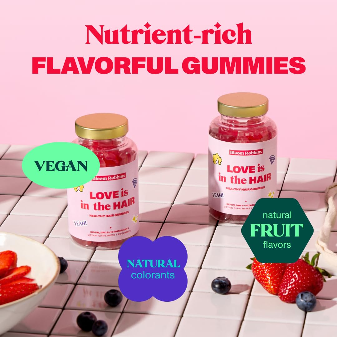 Bloom Robbins 60 Hair Gummies for Faster Hair Growth Vitamins for Women & 5000 MCG Bloom Robbins buy supplements canada