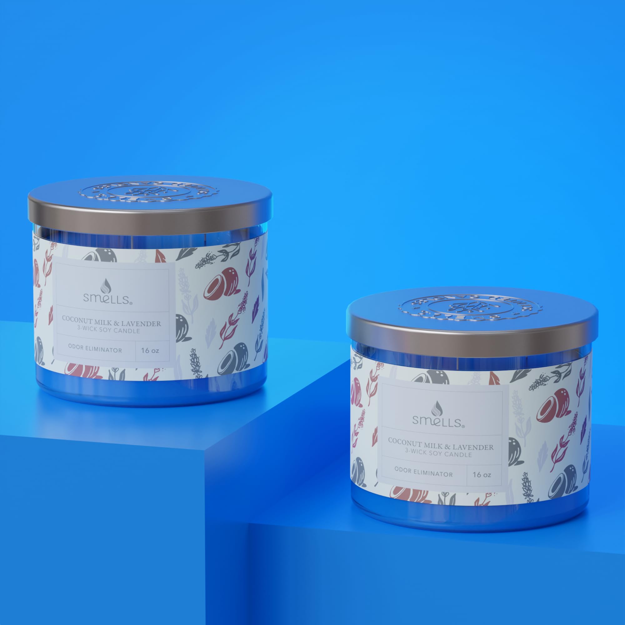 Smells - Odor Eliminator - Premium Soy Wax Jar Scented Candle 12oz. and 16oz. - 100% Cotton Single Wick SmellS buy supplements canada