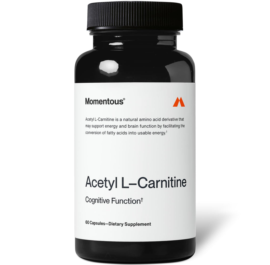 Momentous Acetyl L-Carnitine, Brain Function & Cognitive Support Supplement, Boosts Mental Clarity & Energy Production, NSF Certified for Sport, 500 mg, 60 Servings Momentous buy supplements canada