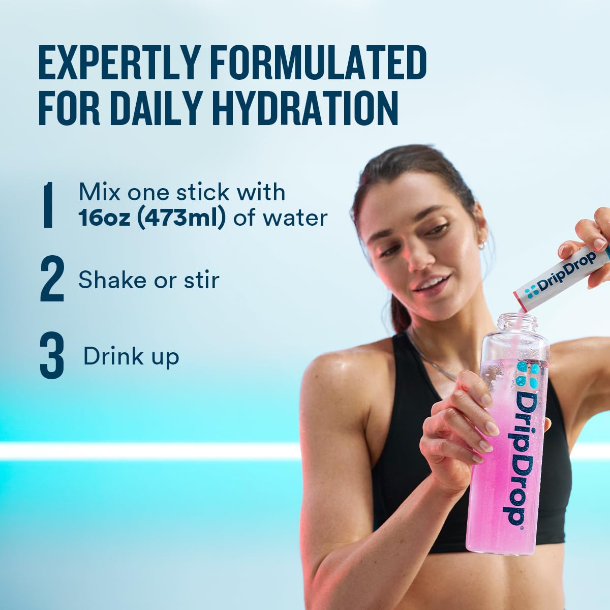 DripDrop Zero Sugar Plus - Sugar Free Hydration Packets - Single Serve Electrolytes Powder Drink Mix - Strawberry Kiwi, Peach, Cherry Limeade, Wild Berry DripDrop buy supplements canada