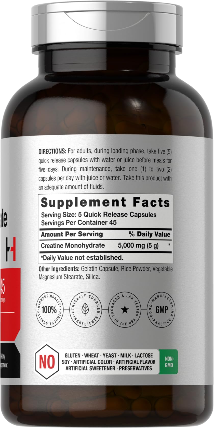 Horbäach Creatine Monohydrate | 5g | 225 Capsules | Non-GMO, Gluten Free Supplement Horbäach buy supplements canada