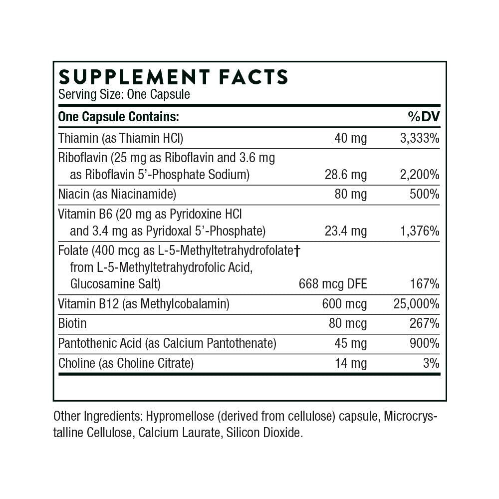 THORNE B-Complex #12 - Vitamin B Complex with Active B12 and Folate - 60 Capsules THORNE buy supplements canada