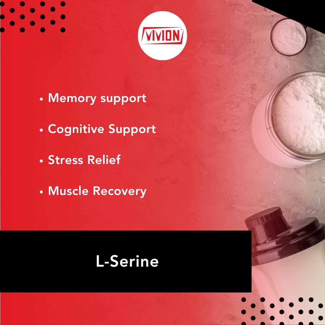 L‑Serine Powder - 1000 Grams - Amino Acid - Powdered for Manufacturing Cognitive Health & Cellular Support Tablet Capsule Formulations - 1 kg (2.2 lb) Vivion buy supplements canada