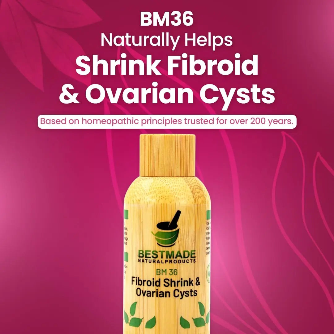 Fibroid Shrink & Ovarian Cysts BM36 - Helps Shrink Fibroids and Ovarian Cysts, Balance Estrogen Levels and Prevent Regrowth, Support for Menstrual Pain and Painful Intercourse, 30 mL Drops | Bestmade Bestmade Naturalproducts.com buy supplements canada