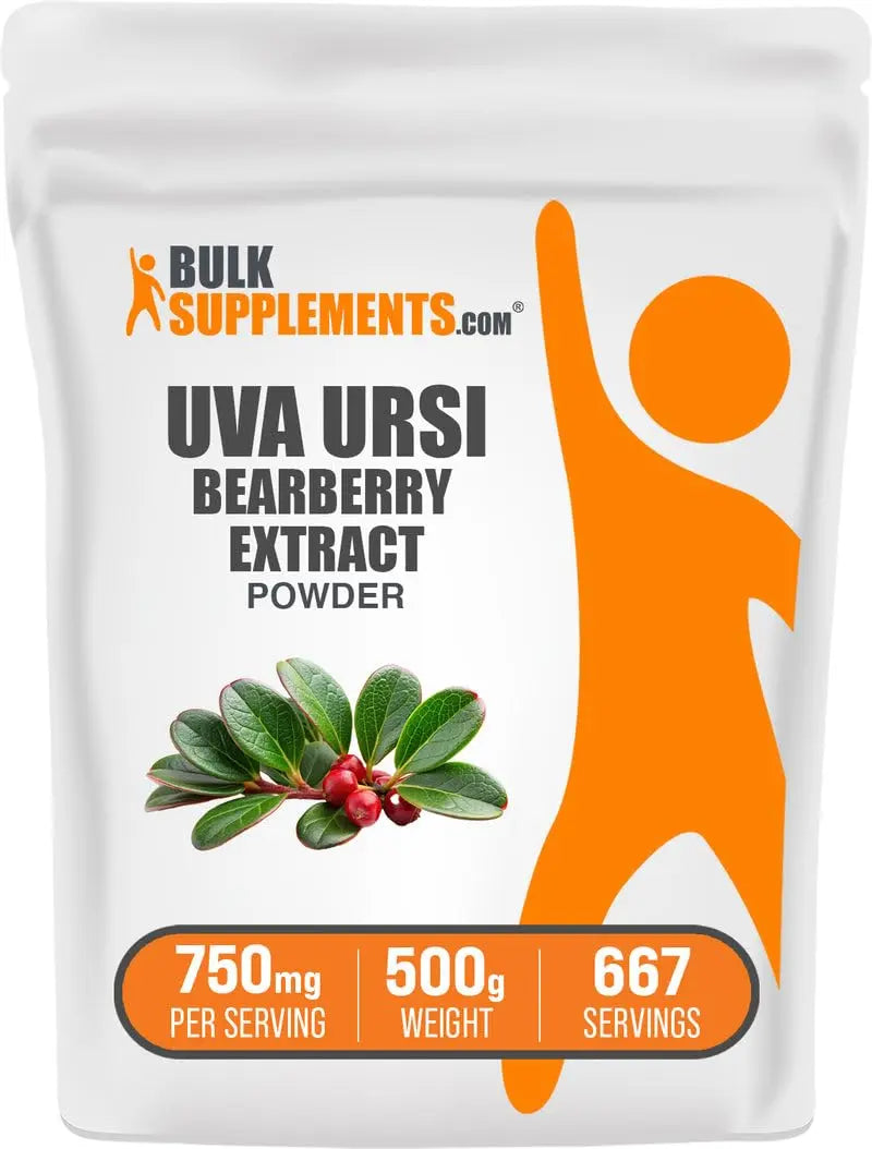 BulkSupplements.com Bearberry Leaf Extract Powder - Uva Ursi Extract, Herbal Supplement - Vegan & Gluten Free, 750mg per Serving, 500g (1.1 lbs) (Pack of 1) BulkSupplements buy supplements canada