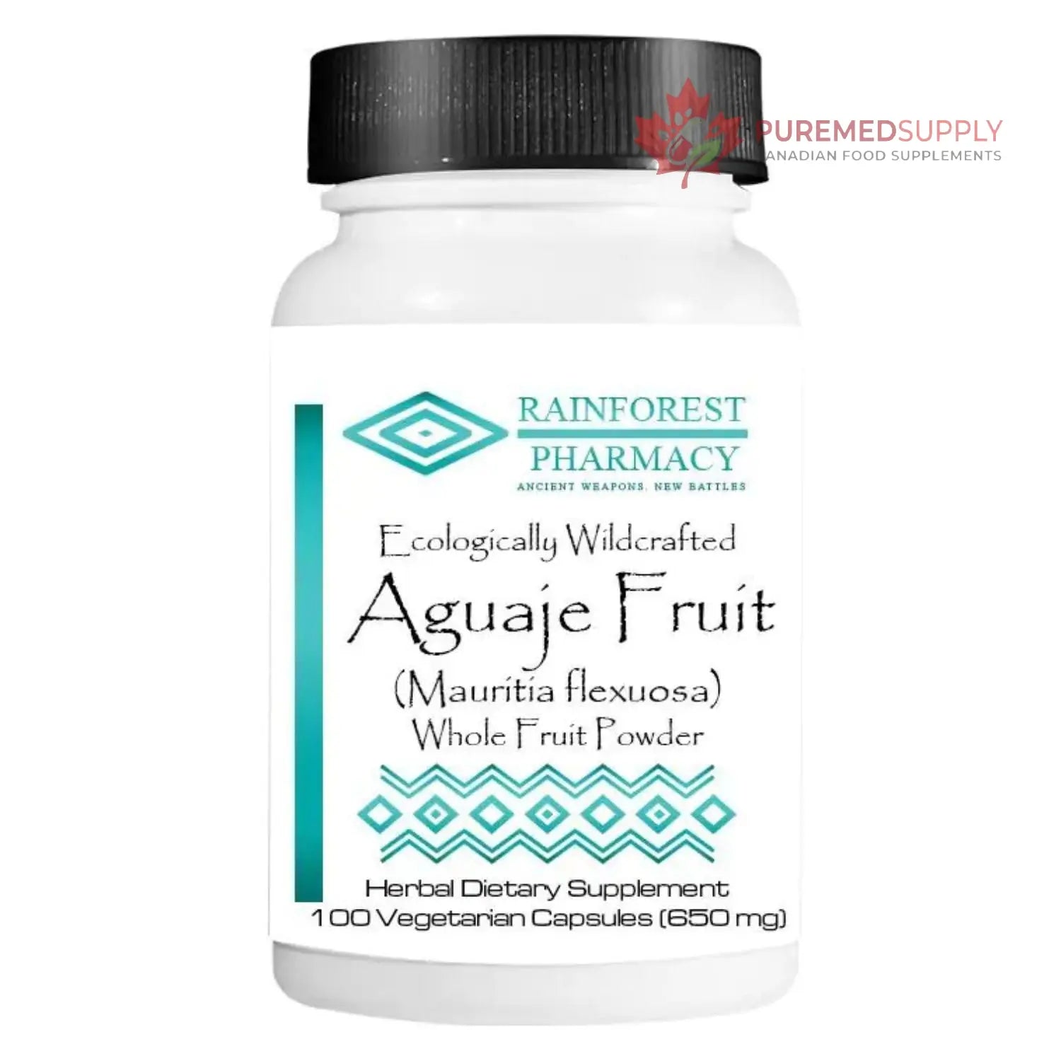 Aguaje Fruit 100 Vegetarian Capsules Rainforest Pharmacy buy supplements canada