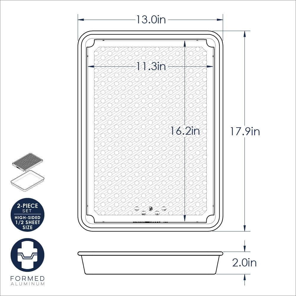 Nordic Ware Naturals High Sided Half Sheet Pan with Multi-Purpose Oven and Cooling Rack Nordic Ware buy supplements canada
