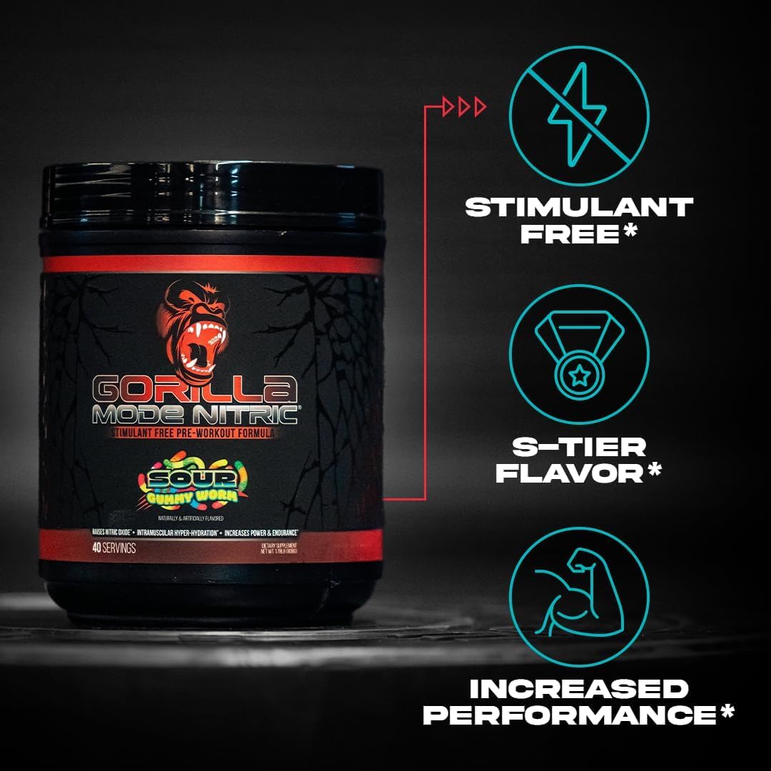 Gorilla Mode Nitric Upgraded Stimulant Free Pre-Workout – Best Tasting and Most Effective Stimulant Free Pre-Workout/Massive Pumps · Vasodilation · Power / 768 Grams (Rocket Frost) Gorilla Mind buy supplements canada