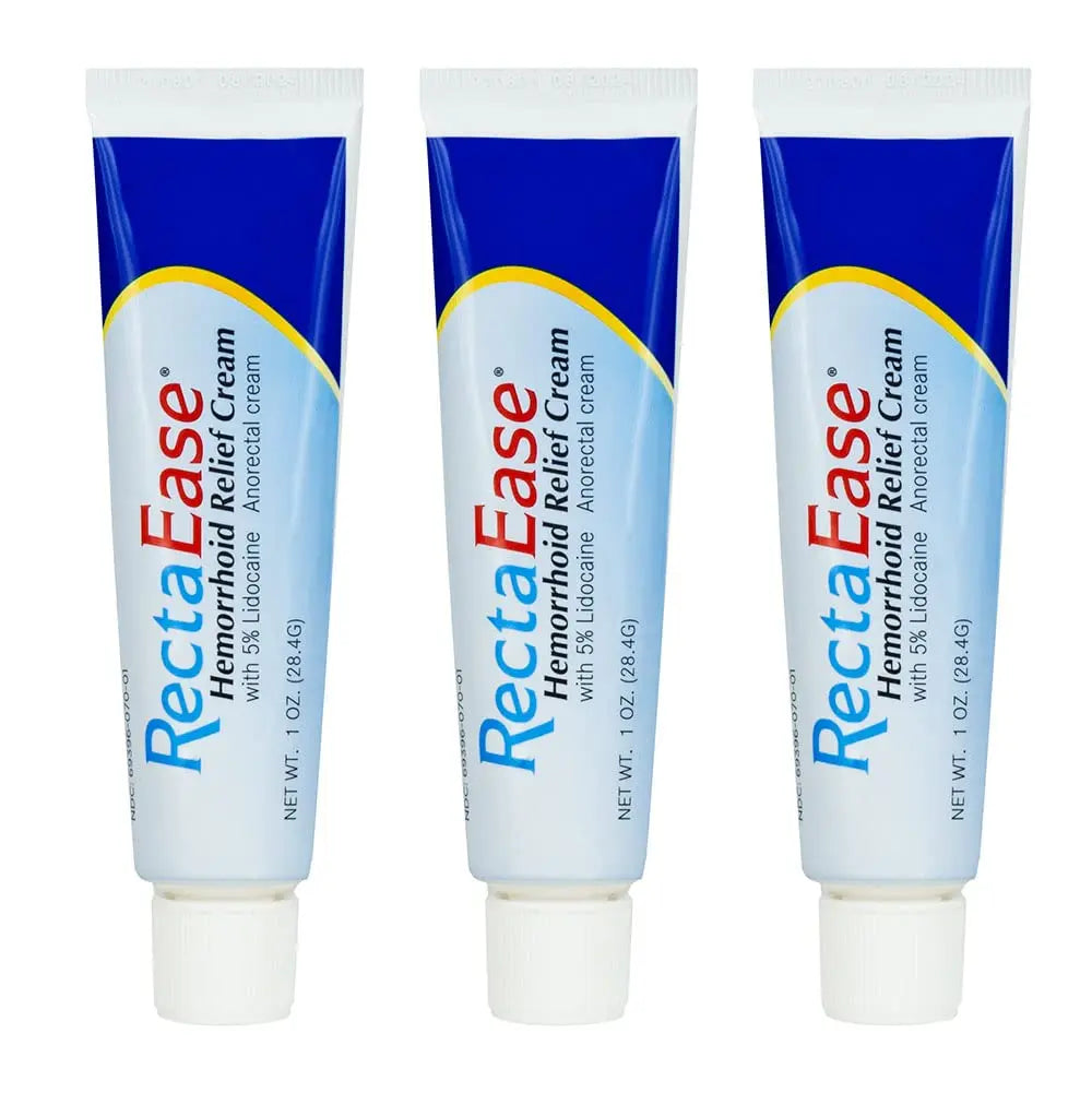 Globe RectaEase 5% Lidocaine (3 Pack) Hemorrhoid Relief Cream 1 oz Tube, Anorectal Cream, Rapid Numbing Relief, Hemorrhoid Treatment from Itch and Burn Globe buy supplements canada