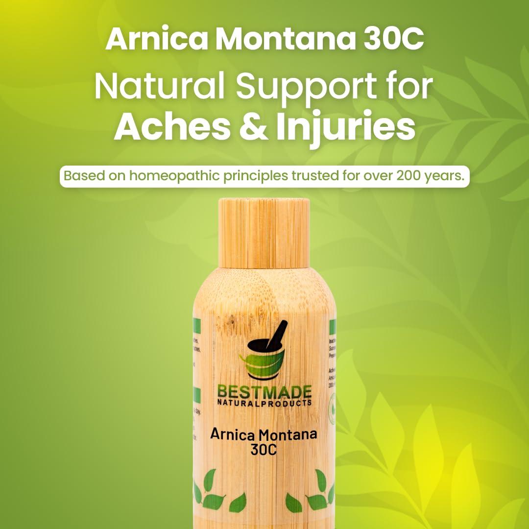 Bestmade Natural Products Arnica Montana 30C - Muscle Recovery, Soreness Relief, Pain Aid, and Holistic Wellness Support, 140 Pellets Bestmade Naturalproducts.com buy supplements canada