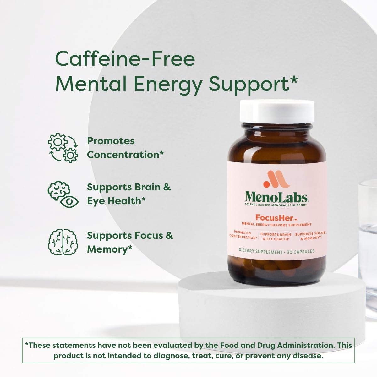 MENOLABS® FocusHer™ Mental Energy Support Supplement – Caffeine-Free Focus, Concentration & Memory – enXtra® & Lutemax 2020® – Menopause, Brain & Eye Health – 30 Capsules, 30-Day Supply MENOLABS buy supplements canada