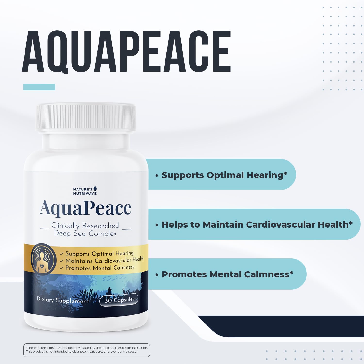 Nature’s NutriWave AquaPeace – Aqua Peace Caps Daily Marine-Based Supplement with Seaweed & Algae Extracts – Clean, Stimulant-Free Formula – Non-GMO, Made in USA - 30 Capsules, 1 Month Supply Nature’s NutriWave buy supplements canada