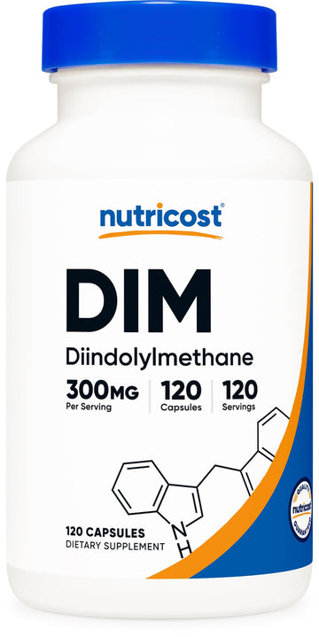 Nutricost DIM (Diindolylmethane) Plus BioPerine 300mg, 120 Vegetarian Capsules - Up to 4 Month Supply, Max Strength DIM Supplement Nutricost buy supplements canada