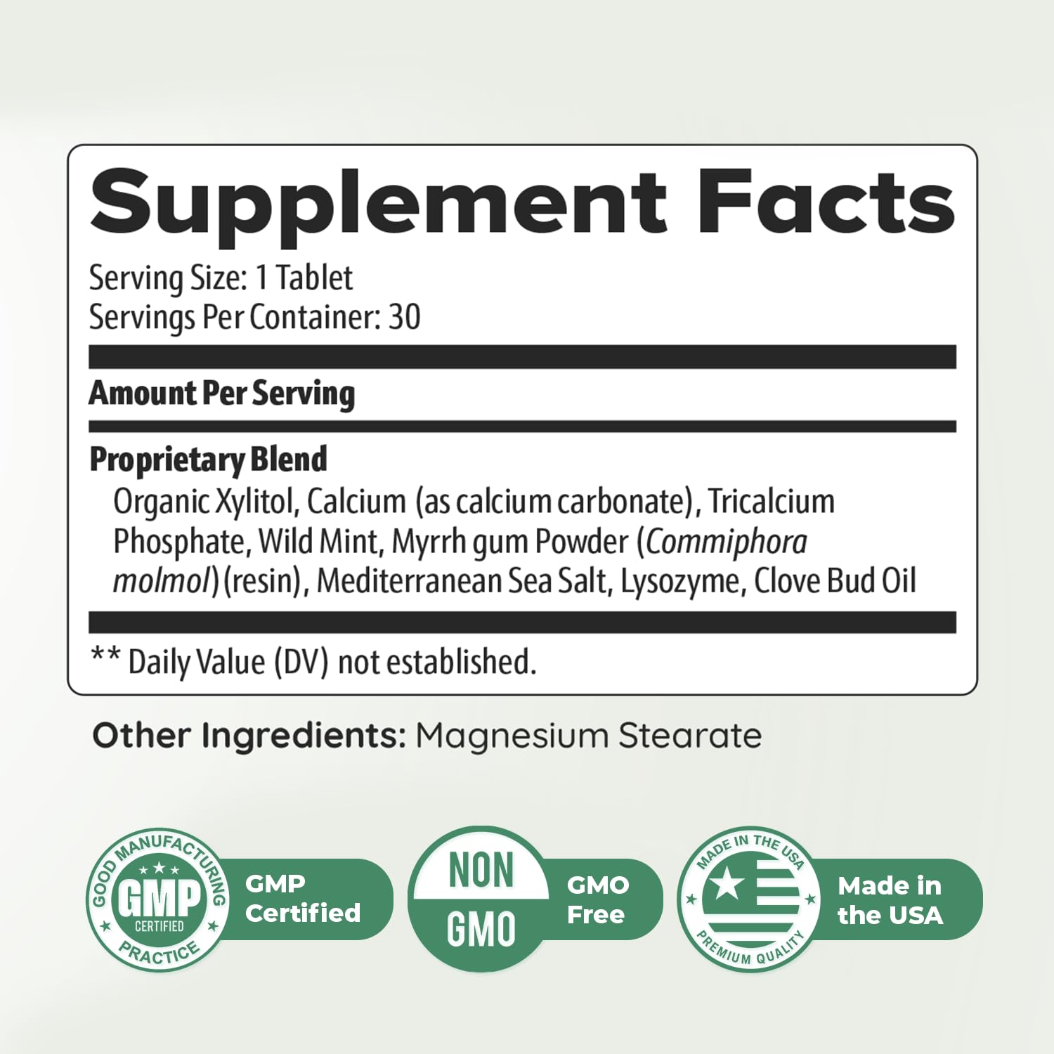 Power Bite Tablets – Mineral Complex with Calcium, Xylitol, Myrrh & Clove Oil – Natural Chewable Formula – Made in USA, Non-GMO, GMP Certified – 30 Tablets – 3 Month Supply Nature’s NutriWave buy supplements canada