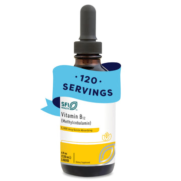 Klaire Labs SFI Health Vitamin B12 Liquid Drops 5mg - Mood & Cognitive Support from 5000mcg Active Coenzyme Methylcobalamin - Hypoallergenic (120 Servings, 4 Fluid Ounces) SFI Health buy supplements canada
