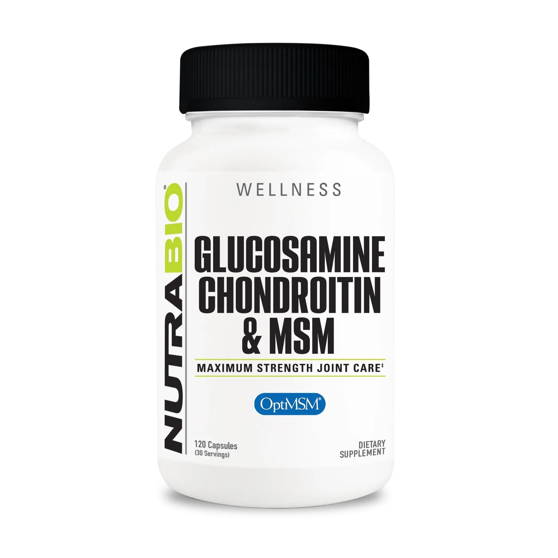 NutraBio Glucosamine Chondroitin & OptiMSM Supplement, Joint Support Formula - 120 Capsules (120 Count) NutraBio buy supplements canada
