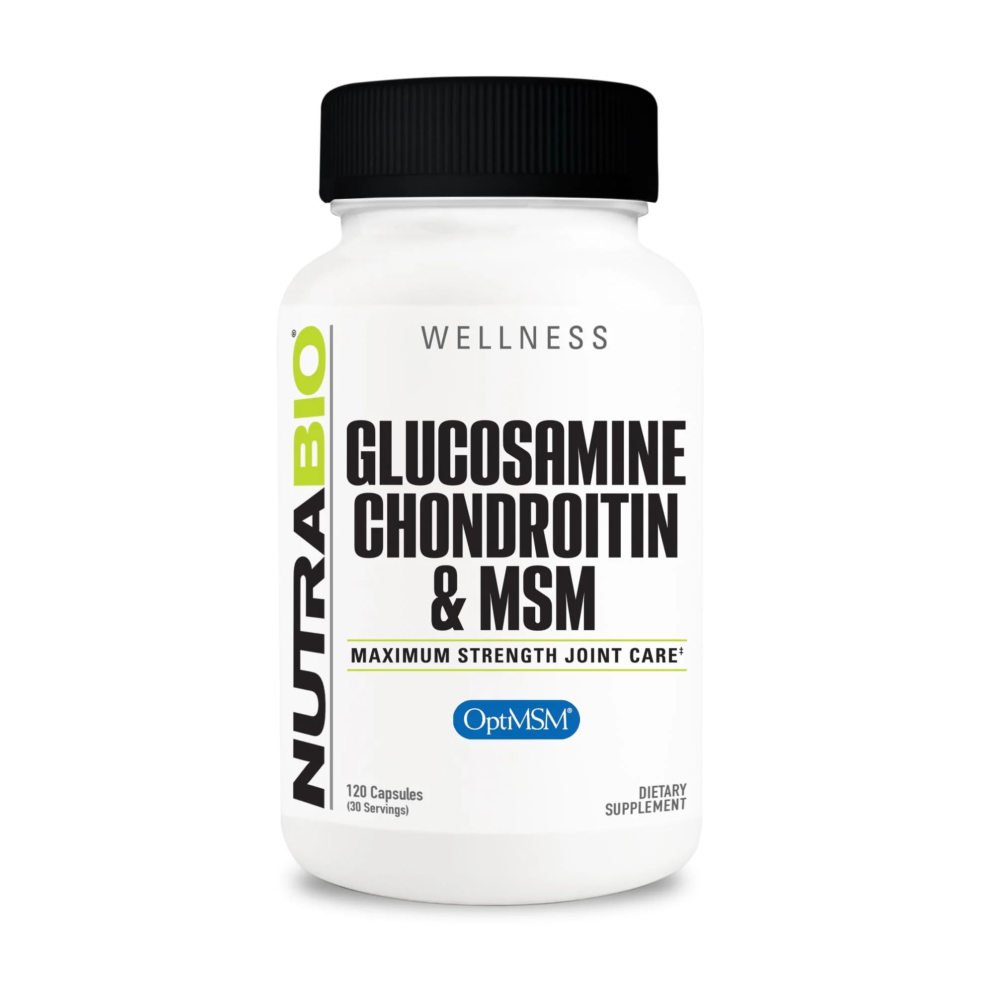 NutraBio Glucosamine Chondroitin & OptiMSM Supplement, Joint Support Formula - 120 Capsules (120 Count) NutraBio buy supplements canada