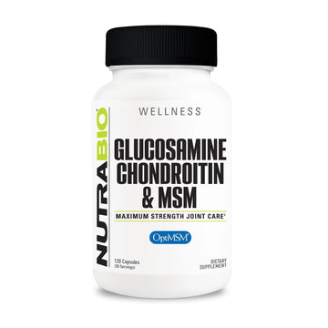 NutraBio Glucosamine Chondroitin & OptiMSM Supplement, Joint Support Formula - 120 Capsules (120 Count) NutraBio buy supplements canada