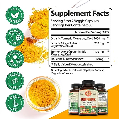 Organic Turmeric Curcumin with Ginger and Black Pepper for Max Absorption WHOLE WORLD WELLNESS buy supplements canada