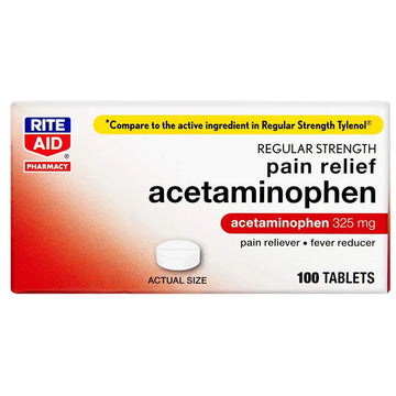 Rite Aid Regular Strength Pain Relief Acetaminophen, 325mg - 100 Tablets | Pain Reliever and Fever Reducer | Joint Pain Relief | Muscle Pain Relief | Arthritis Pain Relief | Back Pain Relief Products Rite Aid buy supplements canada