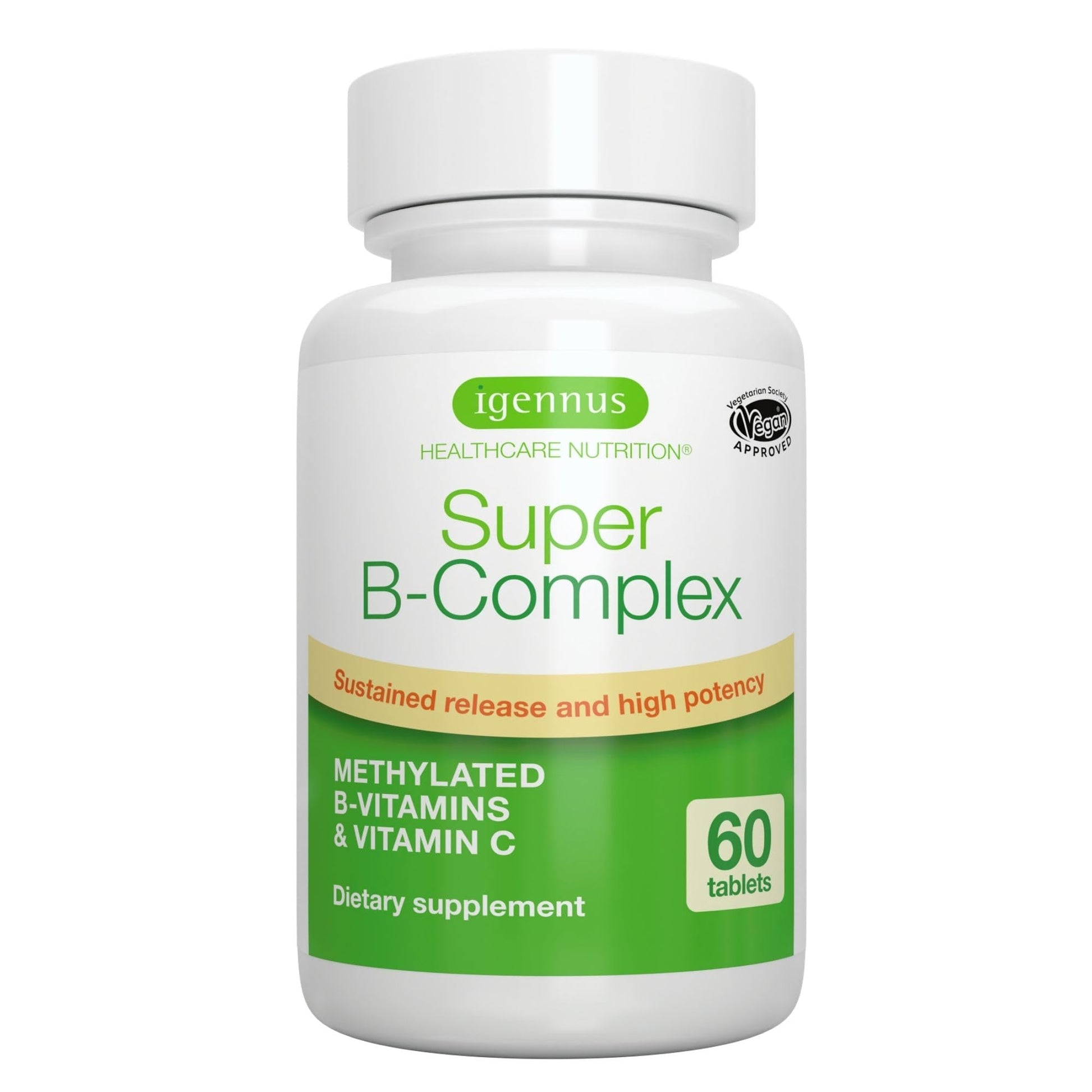 Igennus Super B-Complex Methylated B Vitamins - Sustained Release, Clean Label & High Absorption, with 5-MTHF Folate & Methyl B12, Energy, Mood & Cognitive Performance Igennus Healthcare Nutrition buy supplements canada