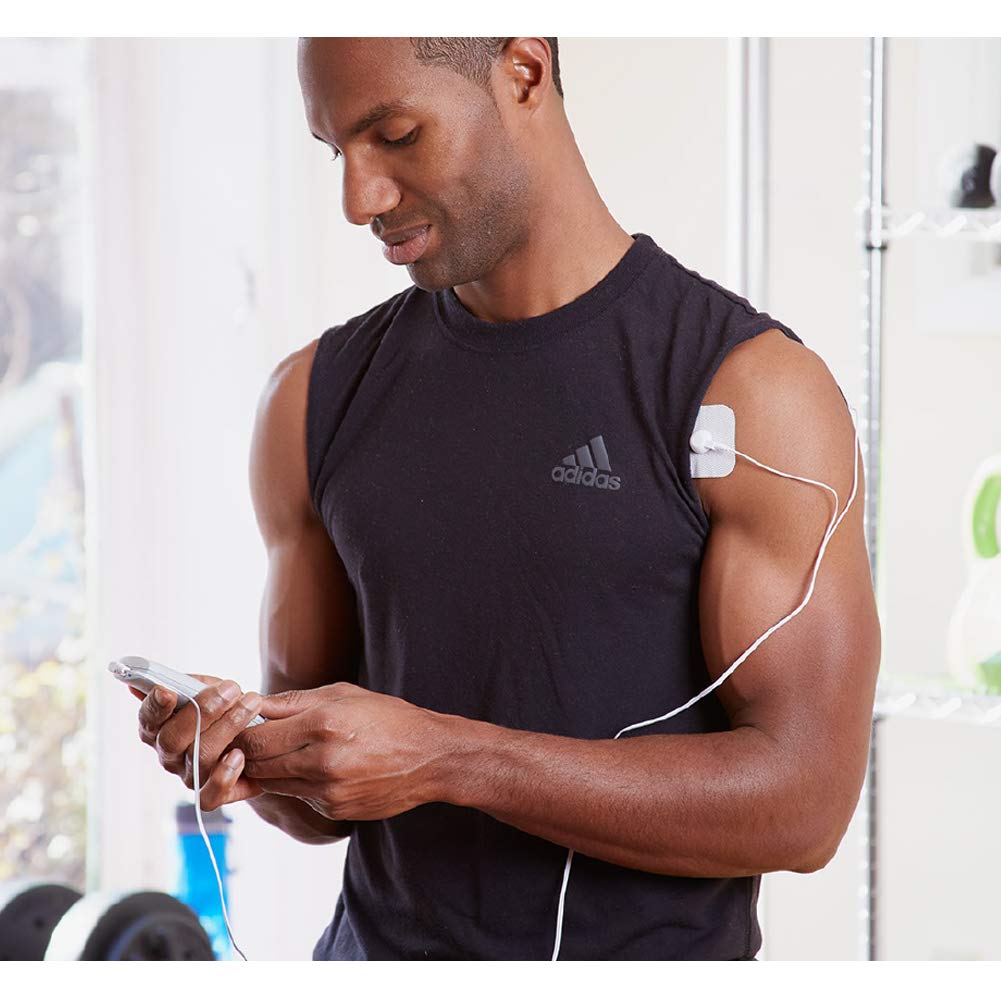 AccuRelief TENS Unit Muscle Stimulater Pain Relief System - Electric Muscle Stimulator with Electrodes for Neck, Back, and Full Body, White and Blue AccuRelief buy supplements canada