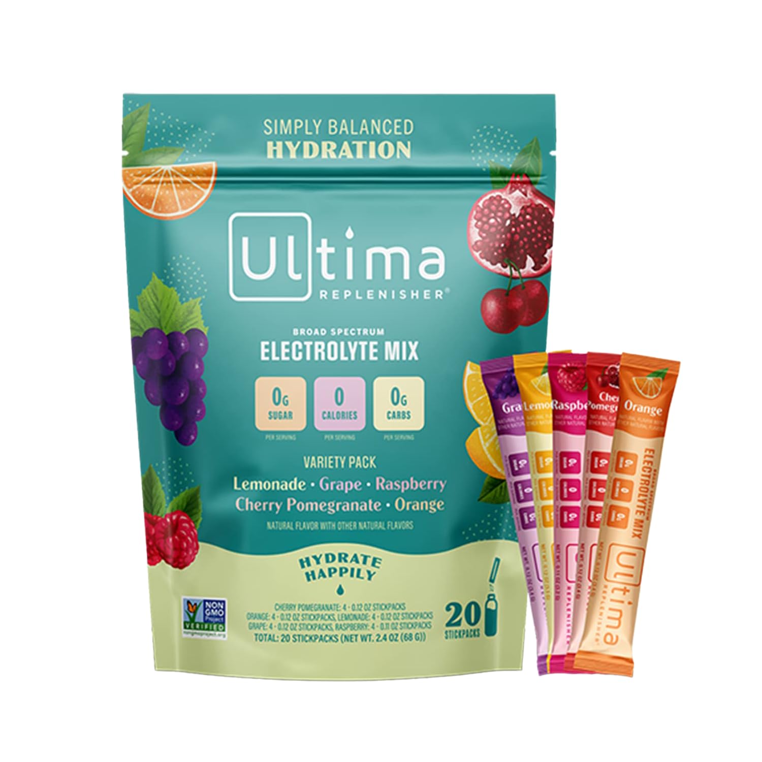 Ultima Replenisher Daily Electrolyte Drink Mix – Original Variety, 20 Stickpacks – Hydration Ultima Replenisher buy supplements canada