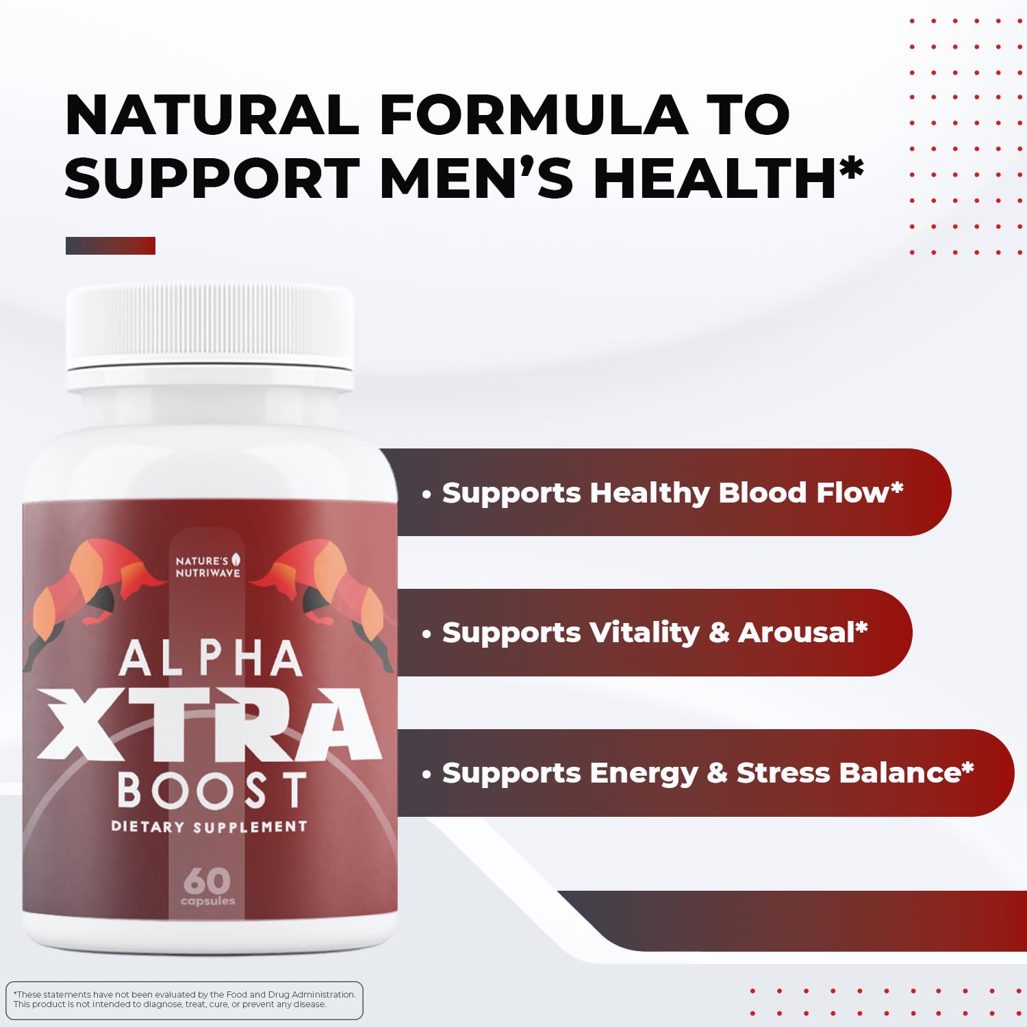 Nature’s NutriWave Alpha XtraBoost Capsules – Natural Men’s Supplement with Saw Palmetto, Fenugreek, L-Tyrosine & Herbal Blend, Made in USA – 60 Caps, 1 Month Supply Nature’s NutriWave buy supplements canada