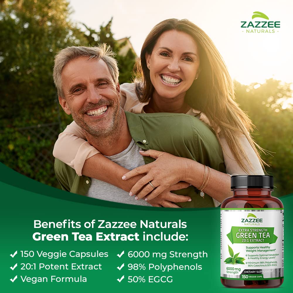 Zazzee Extra Strength Green Tea 20:1 Extract, 6000 mg Strength, 50% EGCG Zazzee buy supplements canada