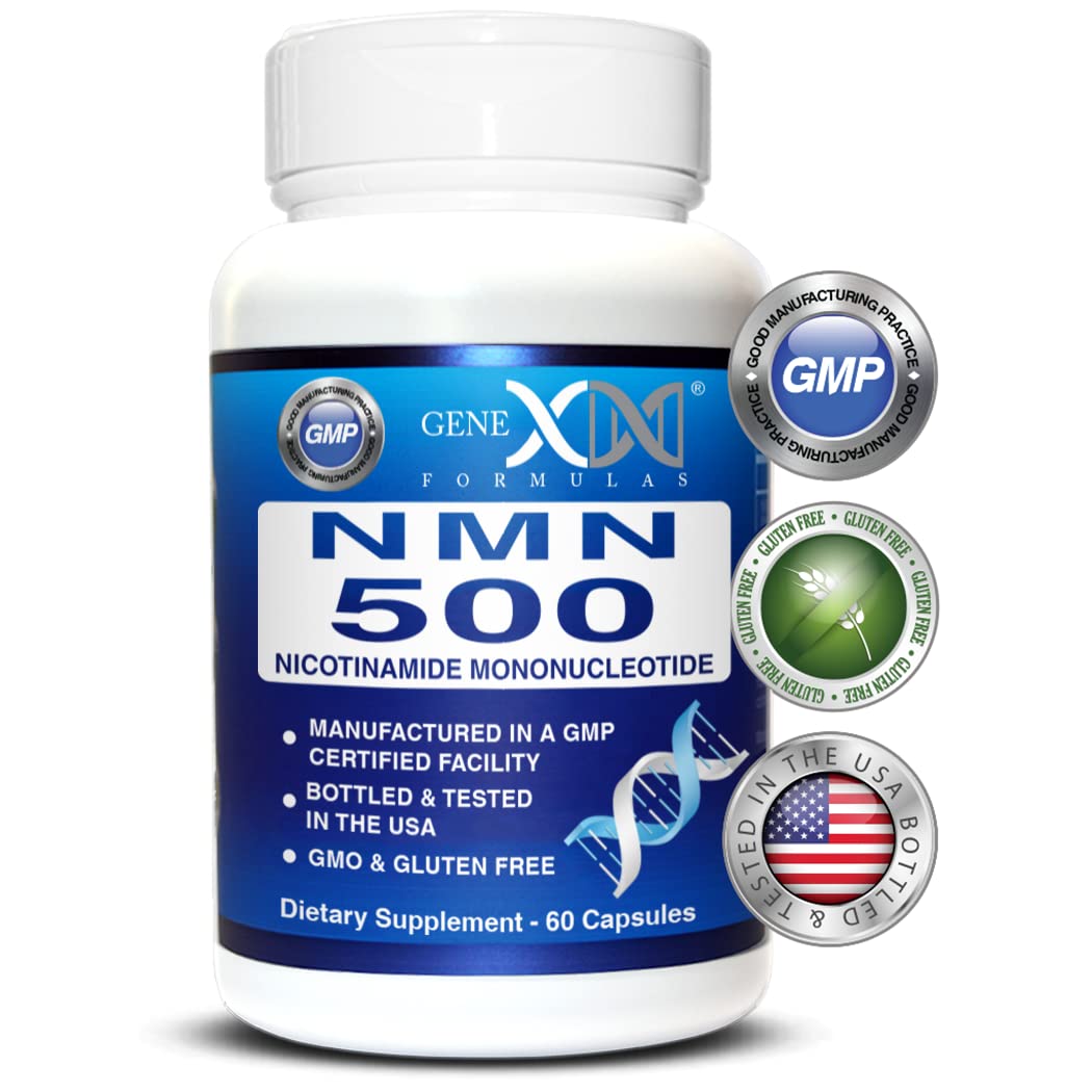 Genex Formulas NMN 500mg - 99% Pure Shelf Stabilized Supplement Capsules for Increased NAD Levels & Healthy Aging, GMP Certified, 500mg per Serving, 60 Capsules Genex Formulas buy supplements canada