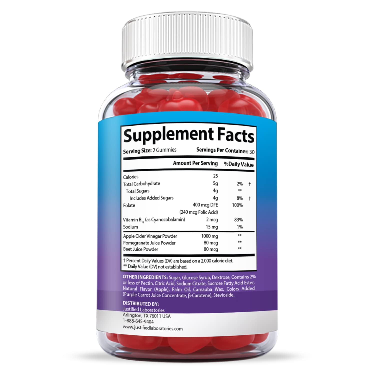 Justified Laboratories (2 Pack) Keto Blast Gummies 1000MG ACV with Pomegranate Juice Justified Laboratories buy supplements canada
