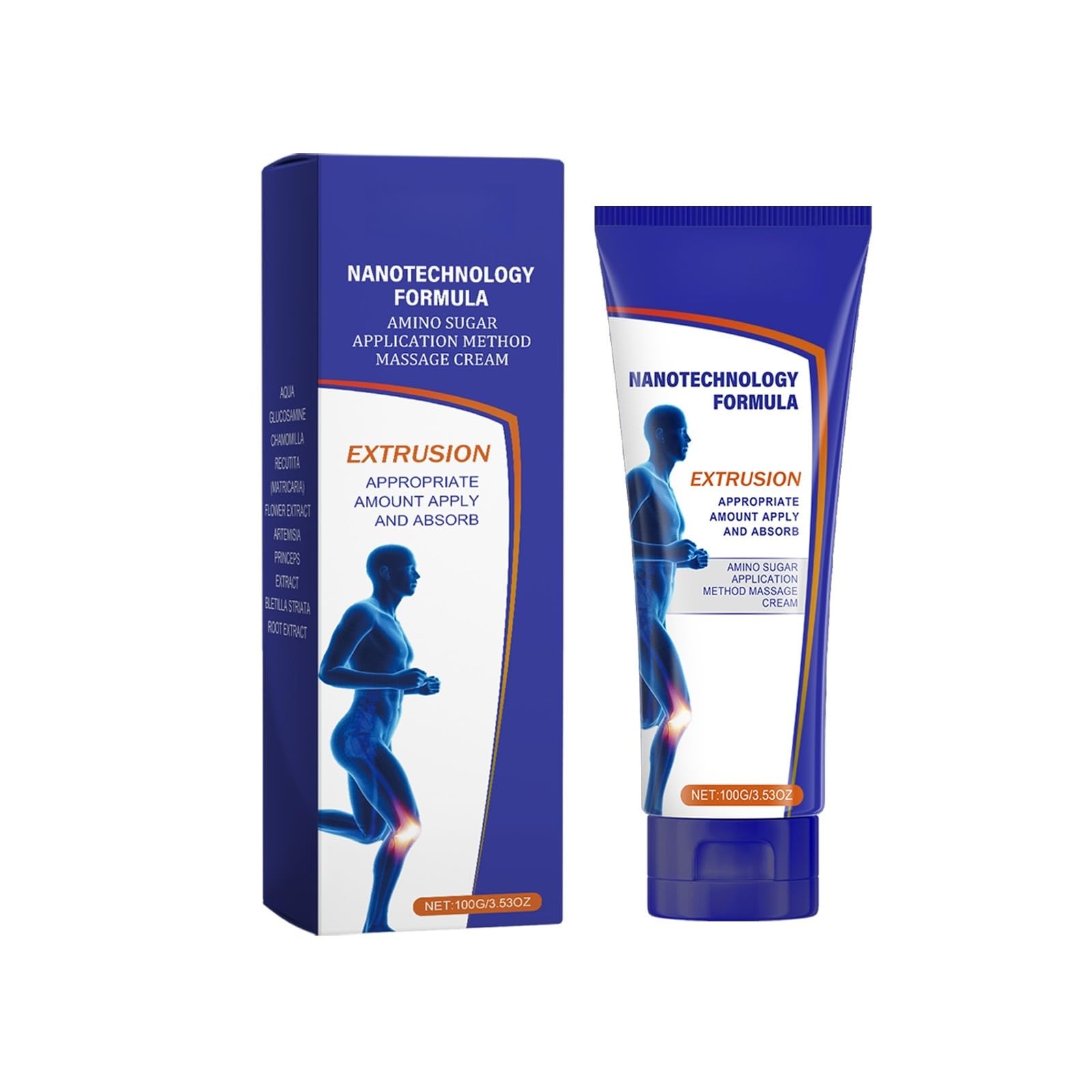 LWQCHW Nanotechnology Formula Amino Sugar Massage Cream 100g, with Glucosamine & Chamomile, Soothes Joint Discomfort, Fast Absorption Non-Greasy LWQCHW buy supplements canada