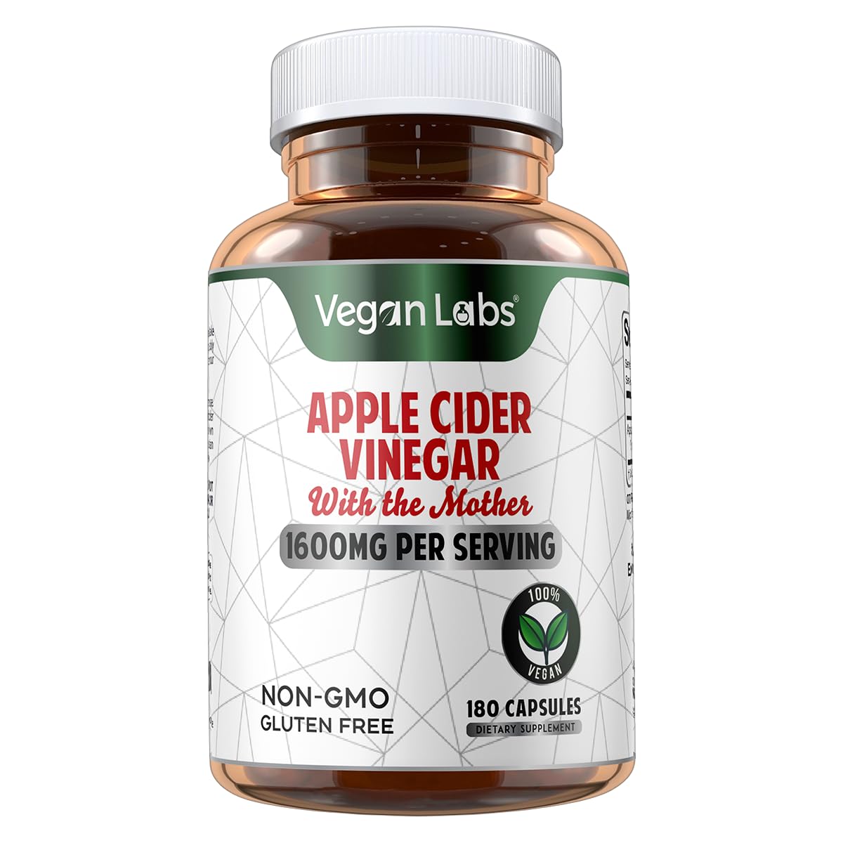 Vegan Labs Apple Cider Vinegar Capsules with The Mother- 180 Vegan Capsules Vegan Labs buy supplements canada