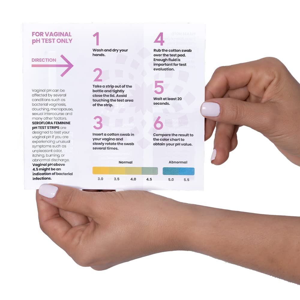 Seroflora Vaginal pH Test Strips for Women - Monitor Vaginal Health & Yeast Infection - Easy Seroflora buy supplements canada