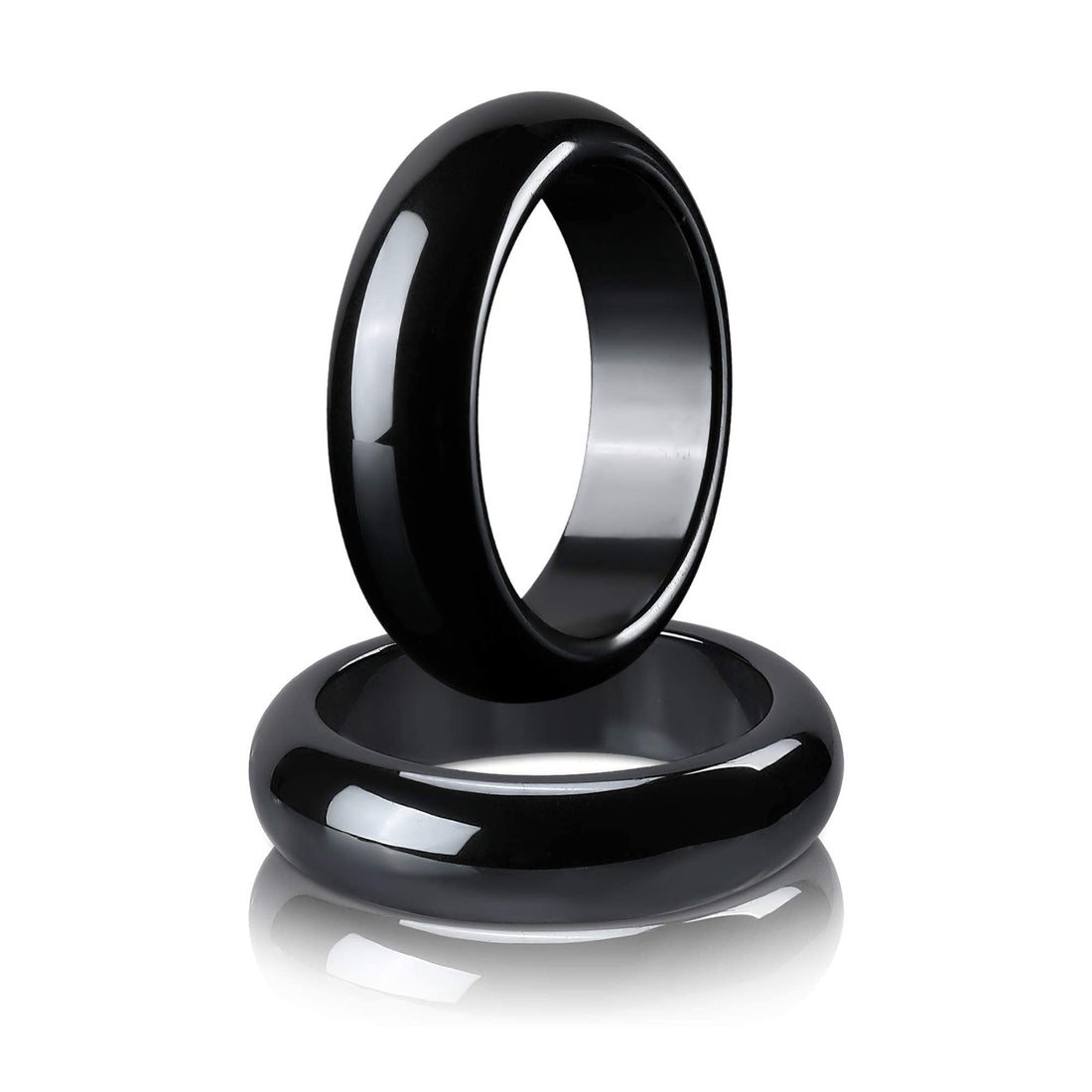 2PCS Genuine Hematite Ring for Women Men Unisex, Black Hematite Stone Ring Anxiety Balance Yhluck buy supplements canada