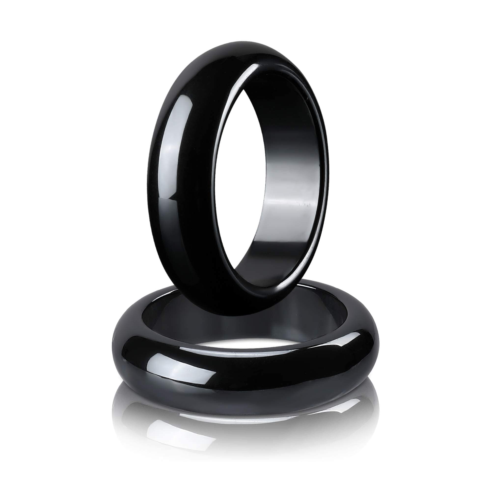 2PCS Genuine Hematite Ring for Women Men Unisex, Black Hematite Stone Ring Anxiety Balance Yhluck buy supplements canada