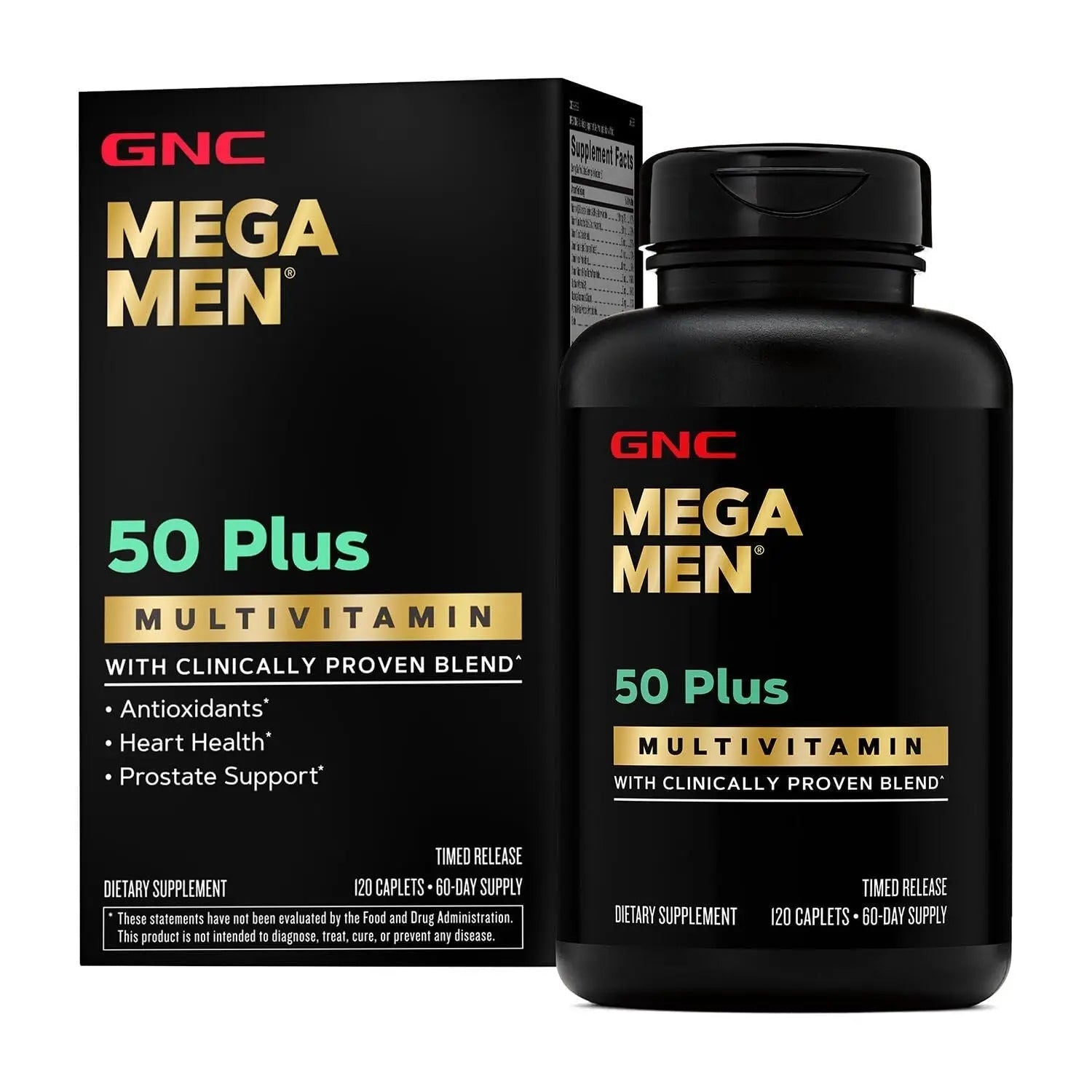 GNC Mega Men 50 Plus Multivitamin | Antioxidants | Heart Health | Prostate and Circulatory Support | 120 Count GNC buy supplements canada