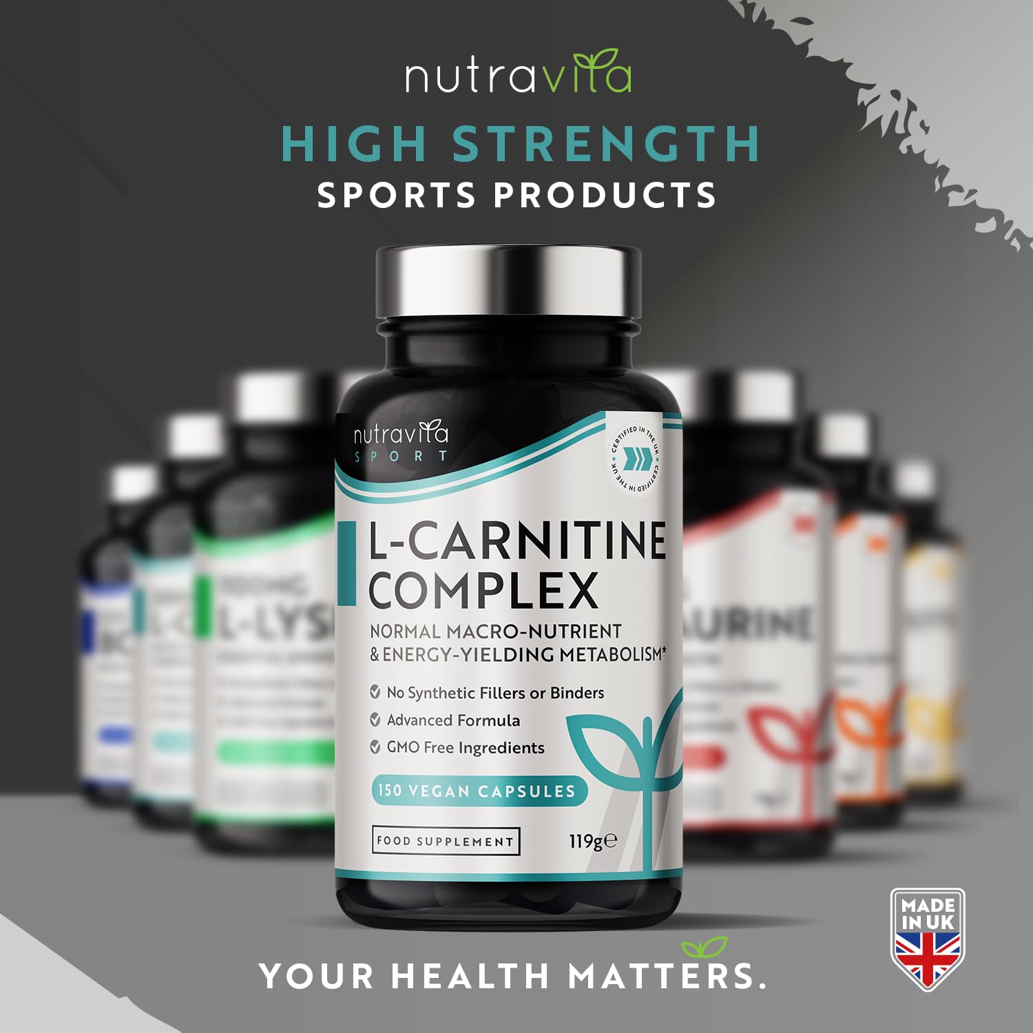 L-Carnitine Complex - High Strength Capsules with Added Riboflavin, Biotin, Chromium Nutravita buy supplements canada