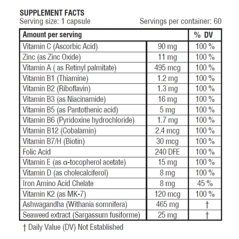 obel Daily Multivitamin | with Ashwaganda and Seaweed | Optimum Health for Adults obel buy supplements canada