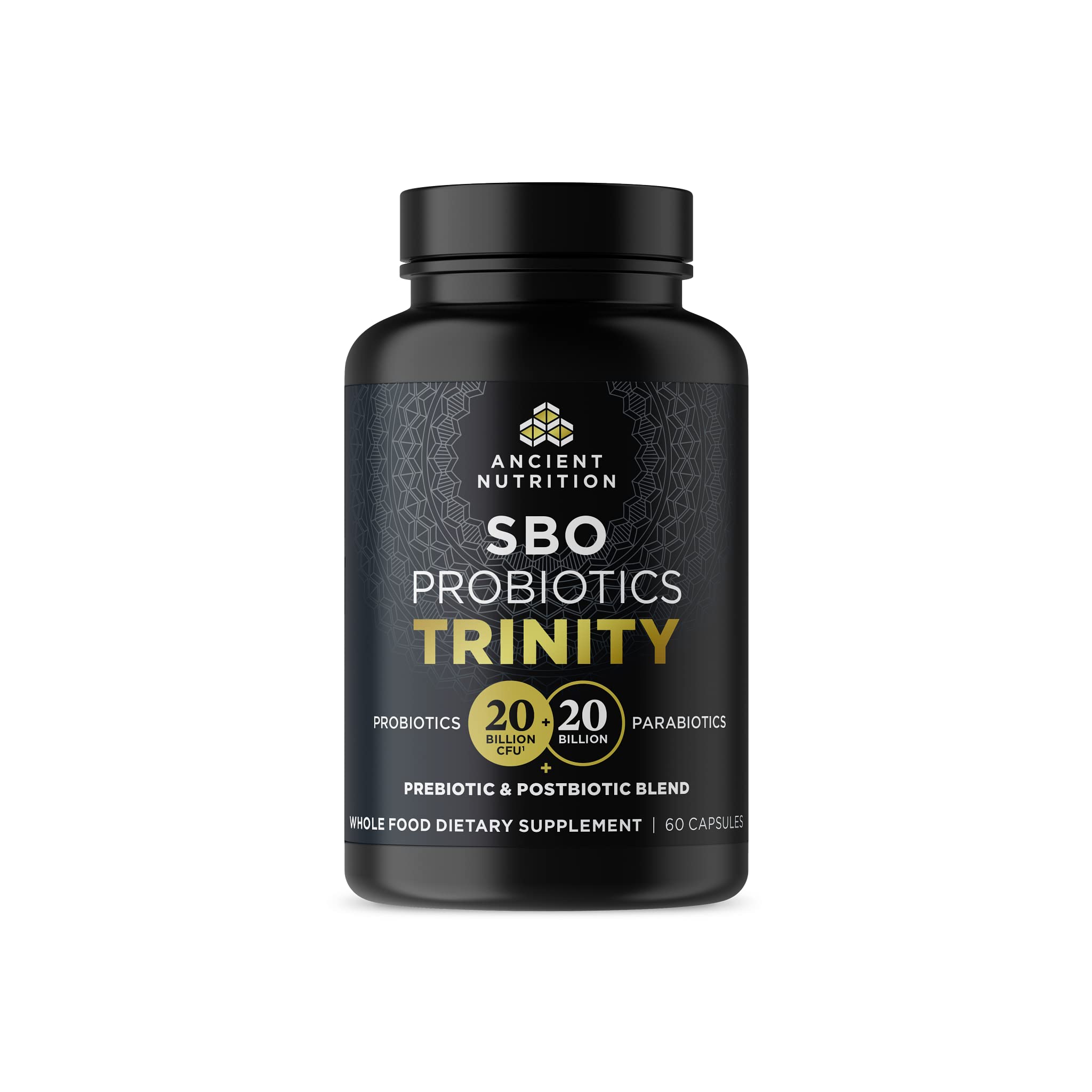 Ancient Nutrition SBO Probiotic Trinity Daily Care, Probiotics for Digestive Health, 40 Billion Blend of Prebiotics, Probiotics, Postbiotics, and Parabiotics Reduces Occasional Bloating, 60 Count Ancient Nutrition buy supplements canada