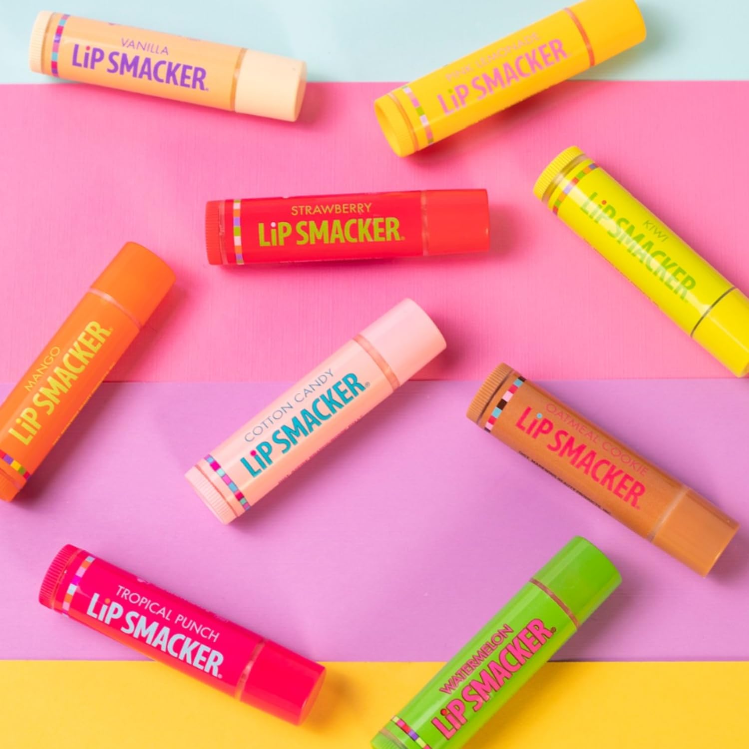 Lip Smacker Original & Best Holiday Flavored Lip Balm Party Pack, Oatmeal Cookie, Vanilla, Mango, Watermelon, Tropical Punch, Cotton Candy, Kiwi, Strawberry, Clear Lip Smacker buy supplements canada