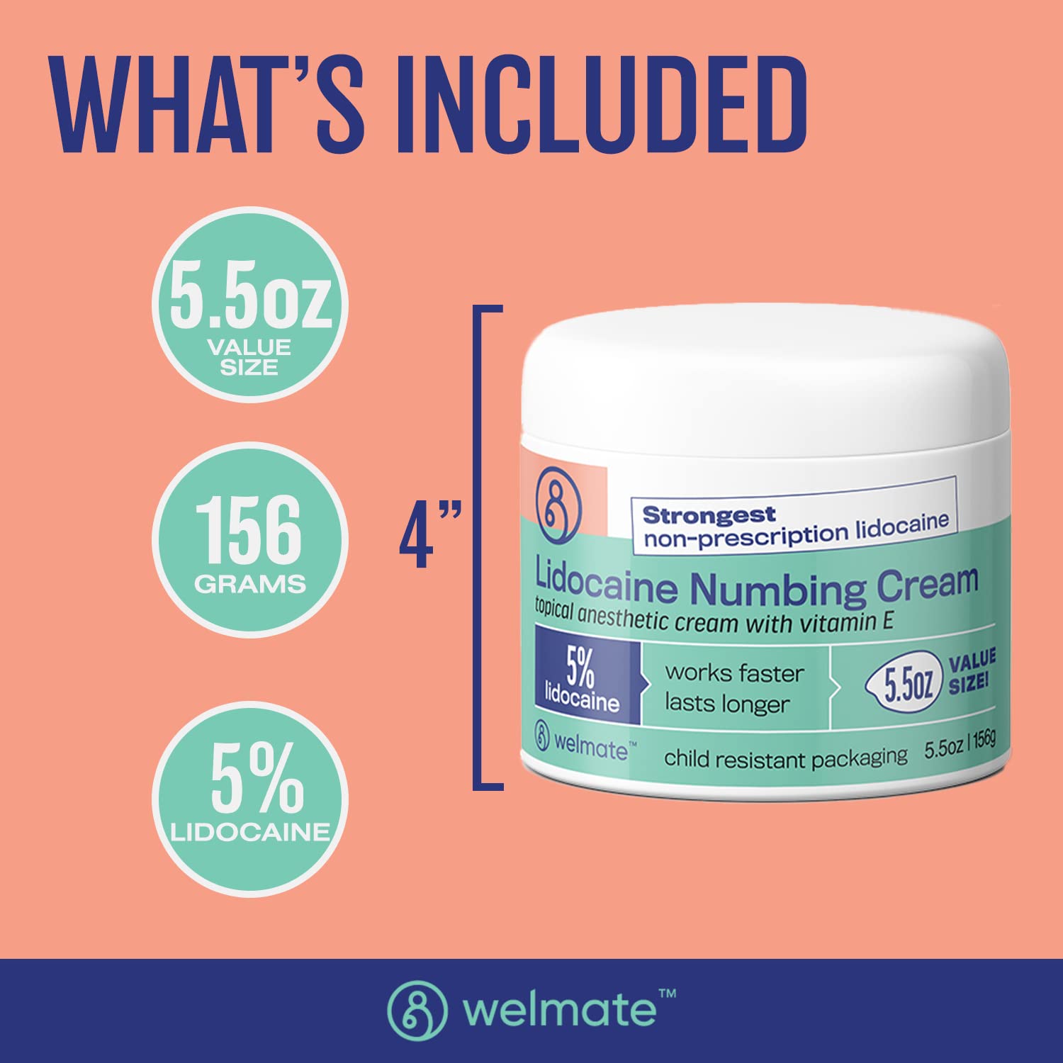 WELMATE | 5% Lidocaine | Numbing Cream Maximum Strength | Topical Anesthetic WELMATE buy supplements canada