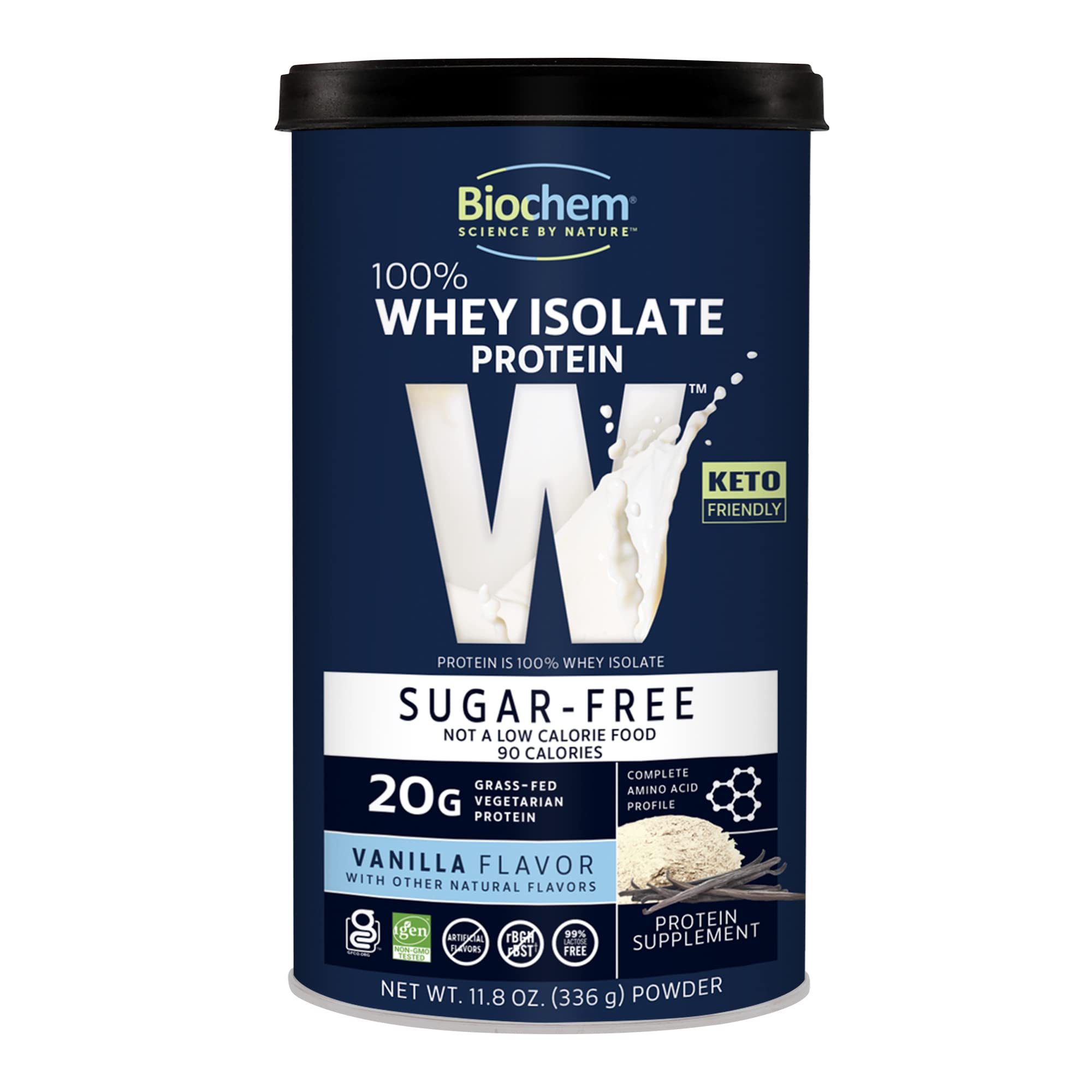 Biochem 100% Whey Sugar-Free Vanilla 20g, 11.8oz, Certified Vegetarian, Certified Gluten Biochem buy supplements canada